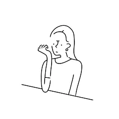极简手绘简笔画人物ins风盐系插画临摹日本长场雄素材黑白线稿