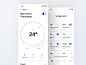 Control Your Home design smart home automation app ui ux clean minimalistic control light heat aircon