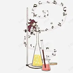 拿铁架台做实验的女子高清素材 设计图片 页面网页 平面电商 创意素材 png素材