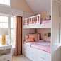 Bunk Bed Storage, Transitional, girl's room, Liz Levin Interiors