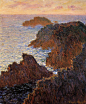 Rocks at Belle-Ile, Port-Domois, 1886 淘宝：名画资源店