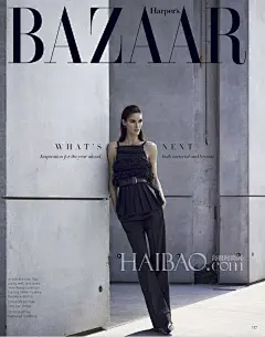 超模希拉里·洛达 (Hilary Rhoda) 演绎《Harper\'s Bazaar》杂志美国版2014年12月号时尚大片！_时尚杂志_时尚杂志_海报时尚网