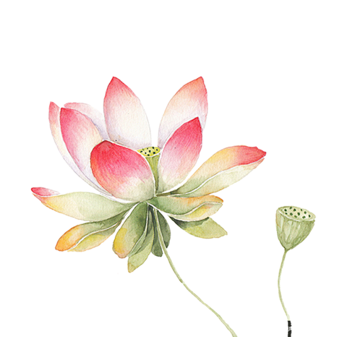 水墨水彩国画png素材
