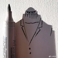 #微信公众号野鹿志# 利用影子创作的有趣插画，你也可以试试。 ​​​​
