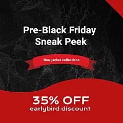 Black Friday Jacket Promotion Template Simple Style Poster Ecommerce Product