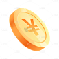 卡通感金融金币元素