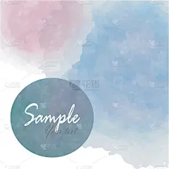 浅紫蓝粉圆形旗帜和爱情婚礼卡。