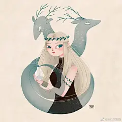 美萌插画超话 
温暖的配色，只是小女孩为什么看起来不太开心？
by_rachel_winkle ​​​​