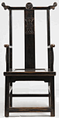 Antique Asian Furniture: Yoke Back Chair from Shanxi Province, China: 