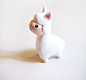 Miniature White Alpaca Figurine by MadAristocrat on Etsy, $15.00