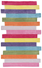 定制 现代简约彩色条纹沙发茶几卧室床边手工羊毛腈纶满铺定制地毯WJ52