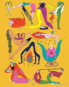 插画丨无心工作？感受一下线条与色块的活力！用色彩给自己洗洗眼 : 50万插画师共同关注→插画与品牌设计