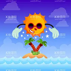 夏日背景  - 源文件下载【酷图网】夏日背景,夏日海报背景,风景,旅行旅游,度假,海边,夏日风景,海报背景,风景背景,大自然,沙滩