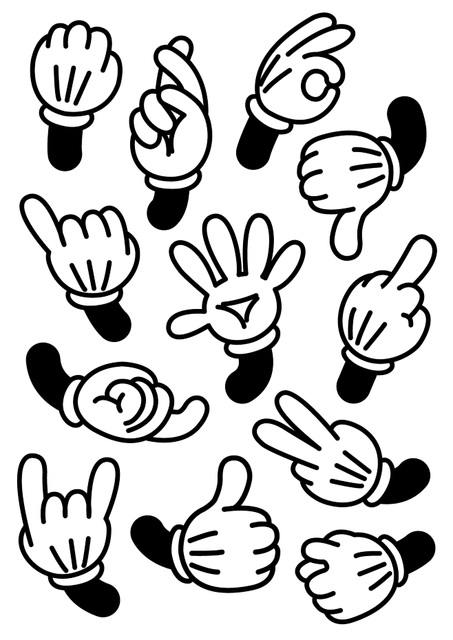 hand icons graphic