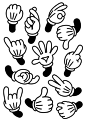 hand icons graphic