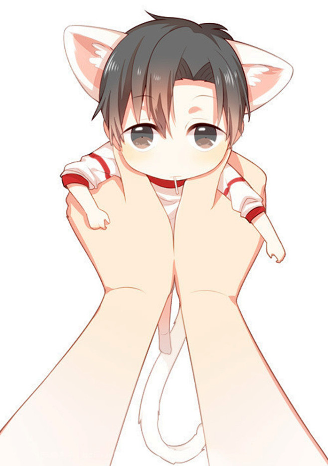 叶修喵现代q版人物素材猫耳少年