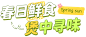 春季，自然，标题设计，餐饮，直播贴片