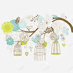 古典花纹花朵矢量图高清素材 古典 古典花纹 小鸟聊天 摘要 时尚 树枝 树枝模板 树枝模板下载 树枝矢量素材 框架 梦幻 涡流 潮流 矢量图 花朵 花纹 贺卡 鸟笼 元素 免抠png 设计图片 免费下载