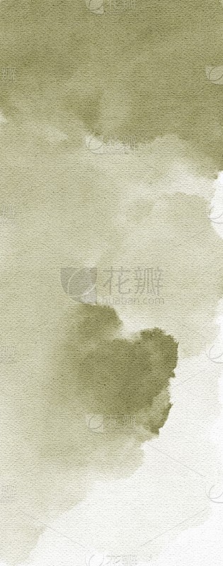 手绘水彩画抽象绿秋背景。用于卡片，印刷品...