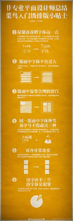 给大家分享一组超实用的平面设计技巧&amp;参数规范设置图文教程集！其中包含：平面设计常见的尺寸规范、纸张常用的开数规范、字体排版技巧、基础版式排版技巧、报纸排版技巧、菜鸟入门级排版技巧等。均来自行内设计师大牛们多年浓缩的实践经验，很值得收藏学习，转给需要的小伙伴们吧！