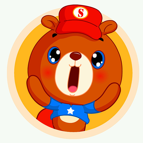 可爱头像萌萌哒熊小弟sambearbyiloncartoon分享卡通形象吉祥物动漫