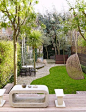 a townhouse garden in London, via 1st Option #yard #backyard #patio #deck