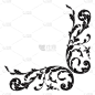 矢量巴洛克式点缀在维多利亚时代的风格