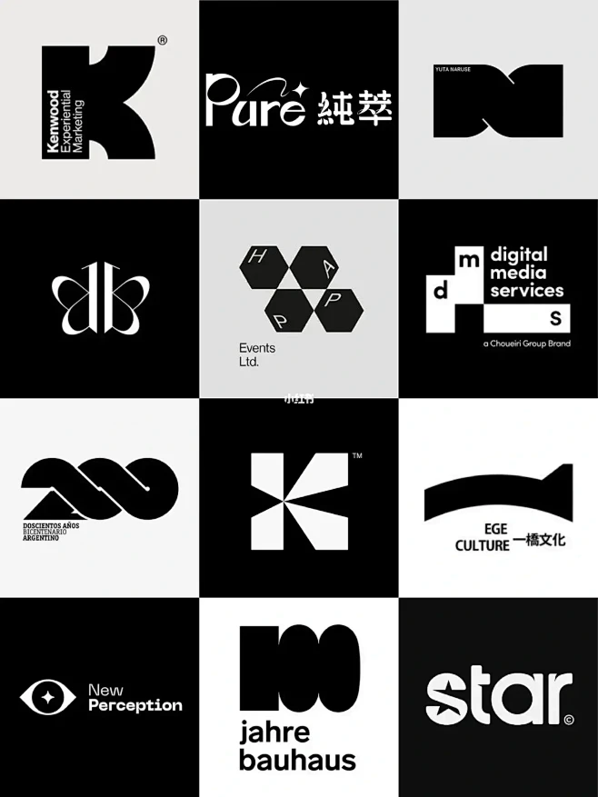 现代 独特 几何风格logo设计| 高级感logo