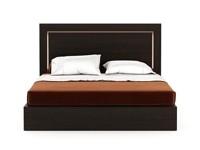 Wooden double bed wi...