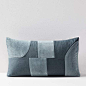 west elm Pieced Cotton Velvet Pillow Cover