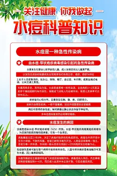 时尚水痘科普知识科普海报1