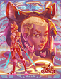Key Detail Magic   ILLUSTRATION  Digital Art  Character design  digital illustration fantasy Cyberpunk Scifi robot
