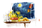 中秋节,窗户,月亮,食品,节日_3378ec96b_中秋佳节_创意图片_Getty Images China
