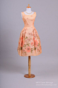 1950s桃雪纺礼服