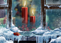 圣诞背景General 2800x1977 Christmas candles