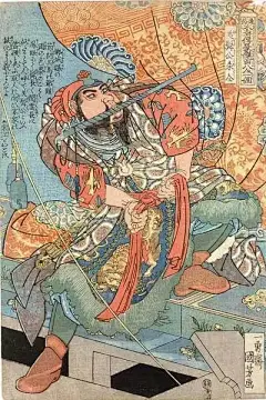 看日本绘画，水浒豪杰百八人 : 歌川国芳画水浒中国古代关于水浒人物的画谱、插图屡见不鲜，仅在明代和清代就有十种左右。作为四大名著之一的《水浒传》，一直以来都是画家们所津津乐道的题...