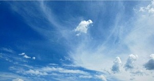 清新唯美的蓝天白云自然风光