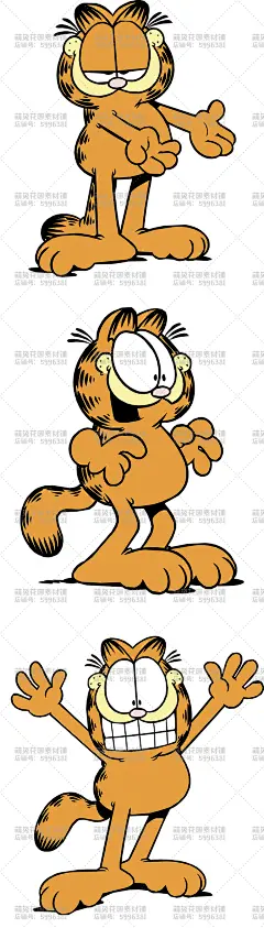 卡通可爱经典加菲猫奥迪AI+PNG免扣设计素材-淘宝网