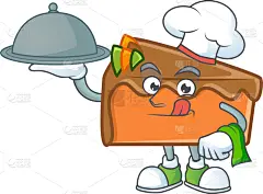 蛋糕,切片食物,拿着,动画片,可爱的,食品,甜点心,品牌名称,主厨,烹调