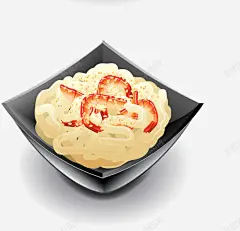 手绘卡通食物米粉 黑碗 元素 免抠png 设计图片 免费下载 页面网页 平面电商 创意素材