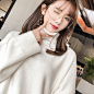 精品优惠打折产品，手机应用商店搜索[美逛]激活码：love138韩版百搭打底中长款高领宽松针织衫 高雅淑静，时尚百搭，优质面料，修身显瘦版型，防寒抗湿，抗菌抗敏，舒适透气，不起球不褪色，女神秋冬必备款~天猫正品