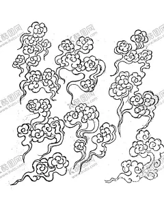 云朵 【酷图网】云朵线稿,黑白线稿,手绘云朵线稿,简笔画云朵,白描云朵线稿,白描线稿,国画云朵,彩云,云,云朵,云朵画,国潮云朵,国潮插画,云朵插画,云朵素材,云朵装饰,云朵图案,手绘云朵