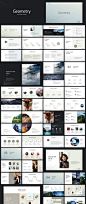 Geometry Presentation2017最新欧美时尚 大气 简约 商务 PPT模版-淘宝网