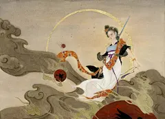 她用水彩插画诠释了什么叫神仙画画，极致的古韵之美！_古风 : 她的古风插画简直是太美了！ 大家可以去她的微博关注哦！ 踏鹤归来的仙人穿着魏晋时期的衣裙 想象下这衔蝉将军所向披靡的样子 她的古风插画也可以很Q 还有好久前画…