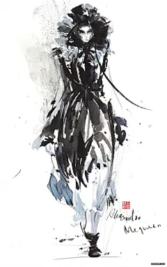 马来西亚CELINE水墨风情服装模特手绘作品 [34P] (5).jpg
