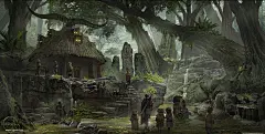 中国风场景原画古风动漫插画设定游戏美术素材参考图集建筑道具
