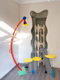 孟菲斯 设计师个性创意多彩几何铁艺落地灯 儿童样板房客厅地灯-淘宝网