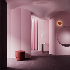 不进则退汪焱淼采集到C4D 概念室内家居/通透 自然