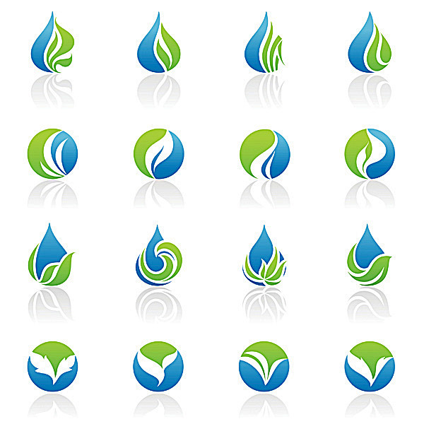 logo标志落叶创意