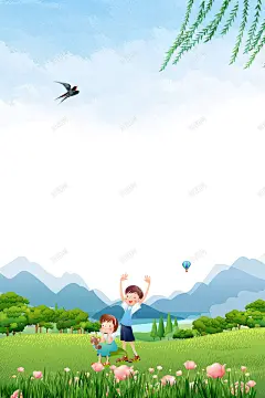 绿色手绘春分24节气海报 背景 设计图片 免费下载 页面网页 平面电商 创意素材